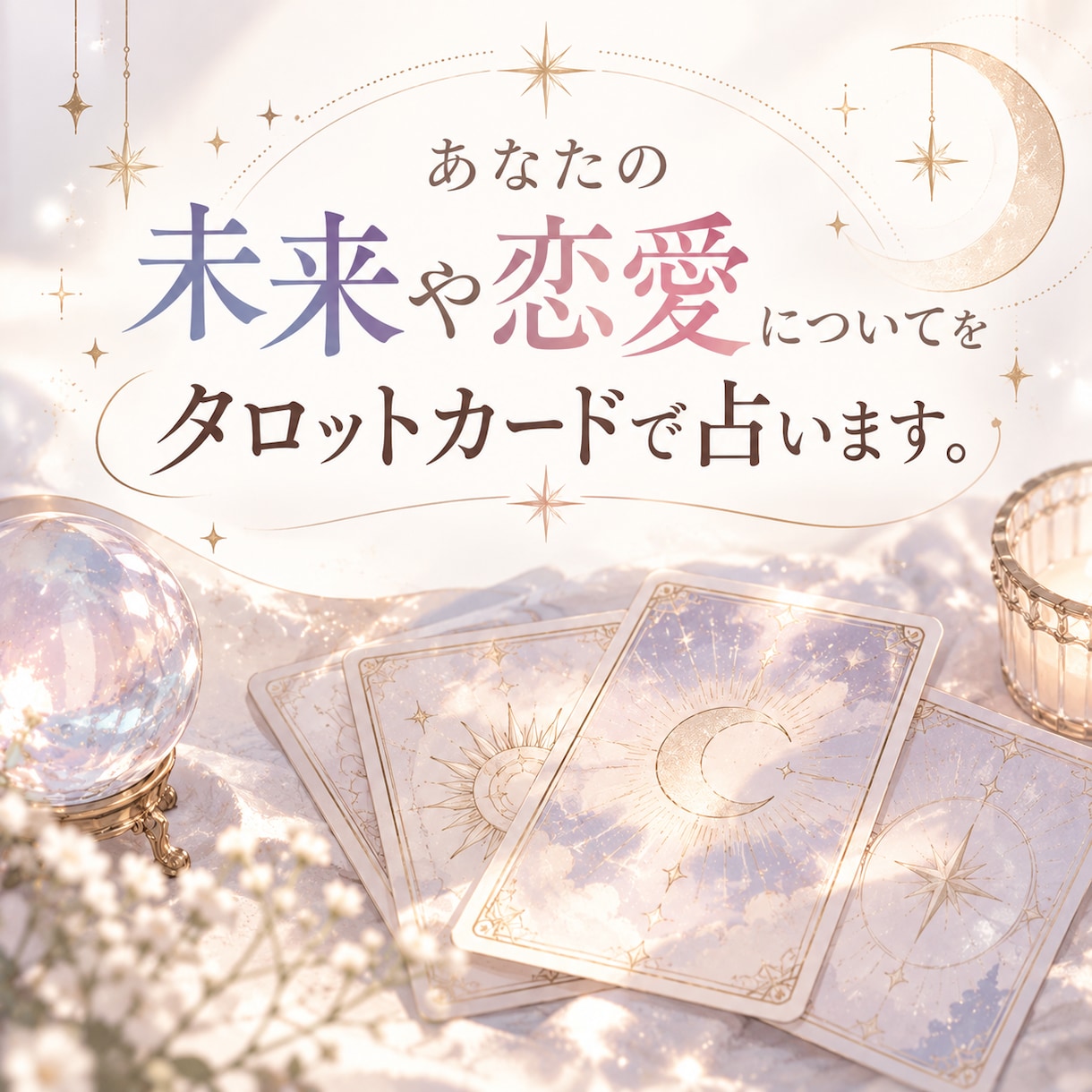 あなたの未来や恋愛についてタロットカードで占います 10月7日まで限定価格！お試しにいかがですか？ イメージ1