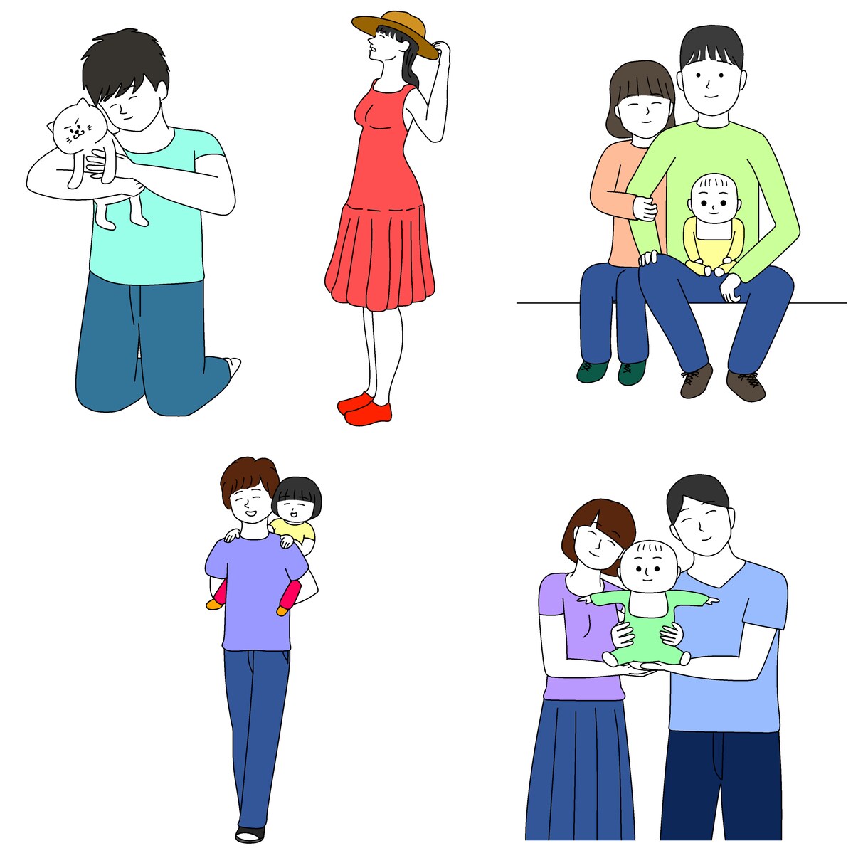 シンプルイラストのイラスト、アイコンを作成します SNS、アイコン、ブログ、雑誌、挿絵等にご利用ください イメージ5