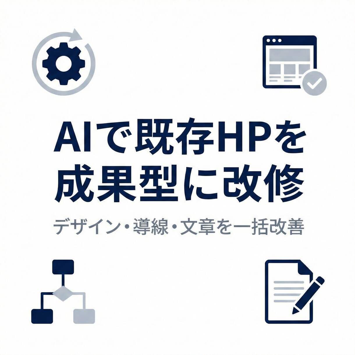AIで既存HPを成果型に改修します デザイン・導線・文章を一括改善 イメージ1