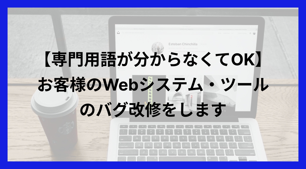 Webシステムのバグ修正・不具合対応します 専門用語がわからなくてOKバグ修正や表示崩れの解消対応します イメージ1