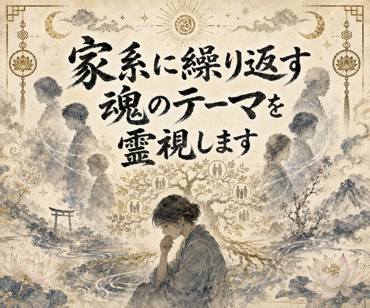 家系に繰り返す魂のテーマを霊視で鑑定します ご先祖から受け継いだ強みと生き方の癖を読む イメージ1