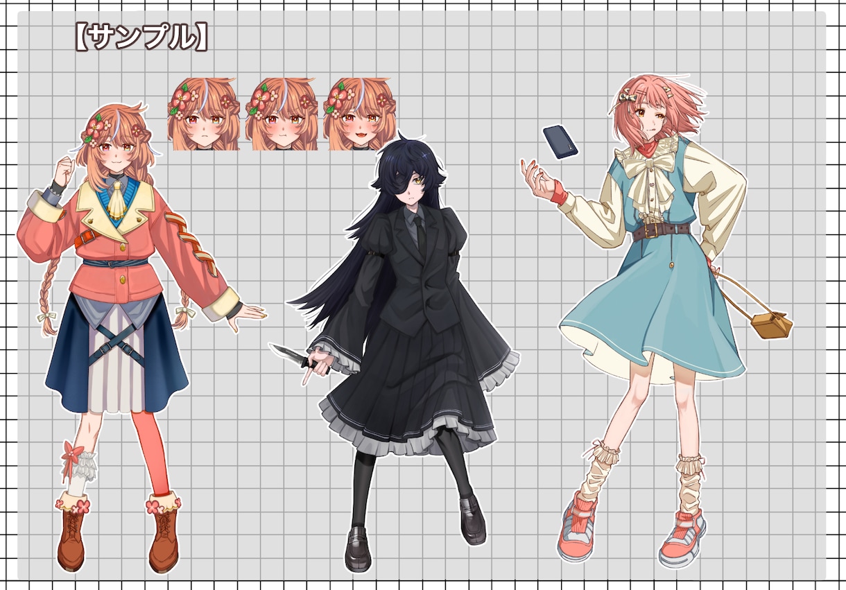 キャラクターの立ち絵描きます TRPG、ゲームのNPCなど、キャラクター立ち絵を制作します イメージ3