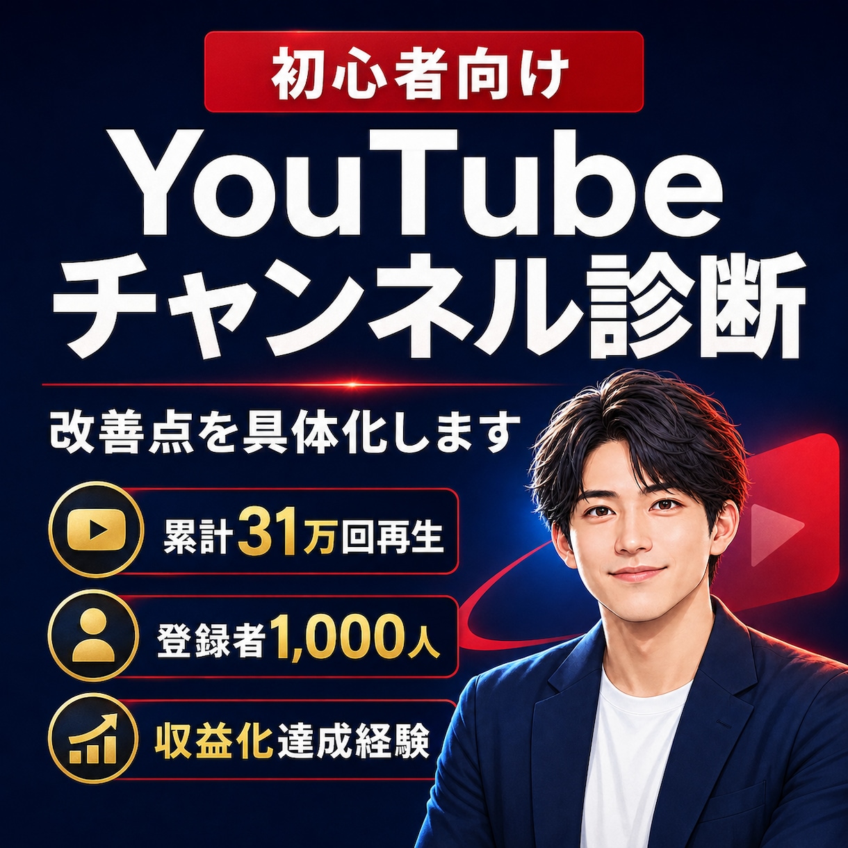初心者のYouTubeチャンネルを診断します YouTube運営、コンサルでの経験を活かし改善点を具体化 イメージ1