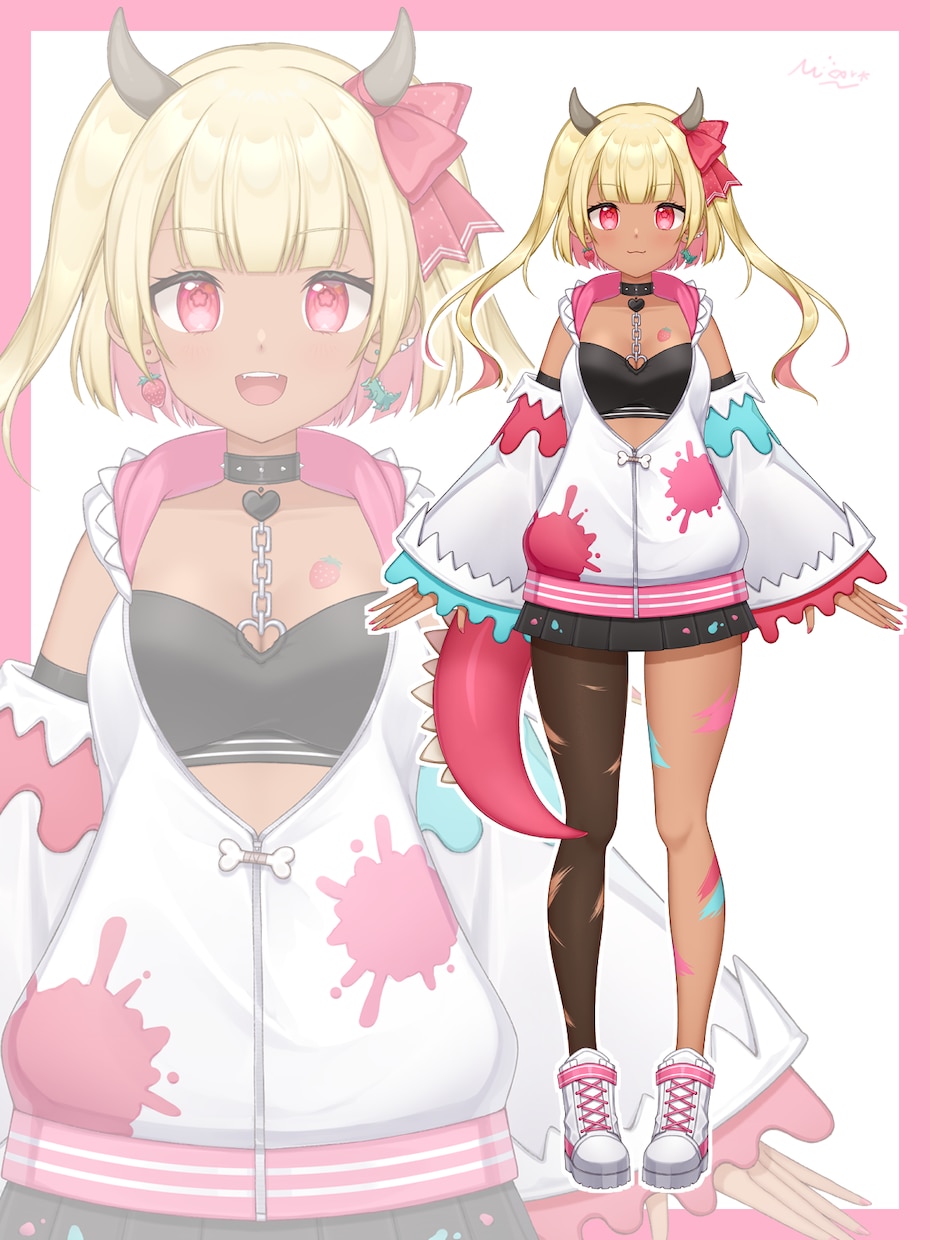 VTuber用Live2Dイラストを制作します キャラデザや三面図、表情差分も承ります！ イメージ8