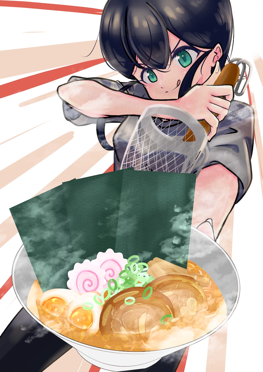 イラストで季節や食を表現します 例えばあなたの料理を美味しそうに作ってるひと・食べてるひと イメージ1