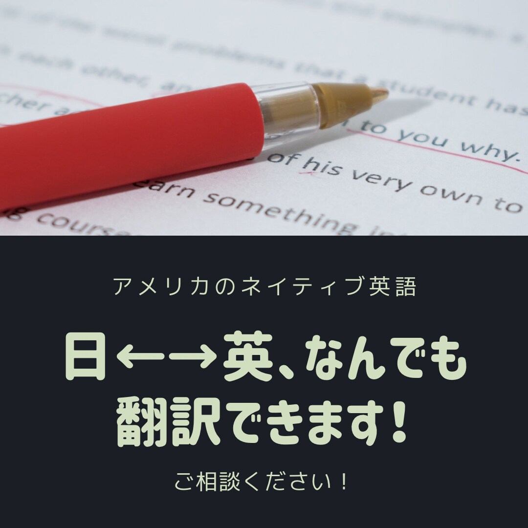 日→英、テーマ関わらずなんでも翻訳できます ネイティブな英語で翻訳します！ イメージ1
