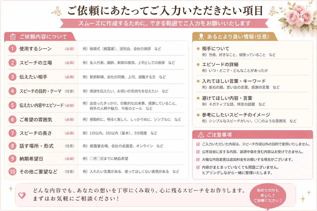 想いを伝わる言葉に整えます 大切な場面で伝わる言葉に整えます イメージ7
