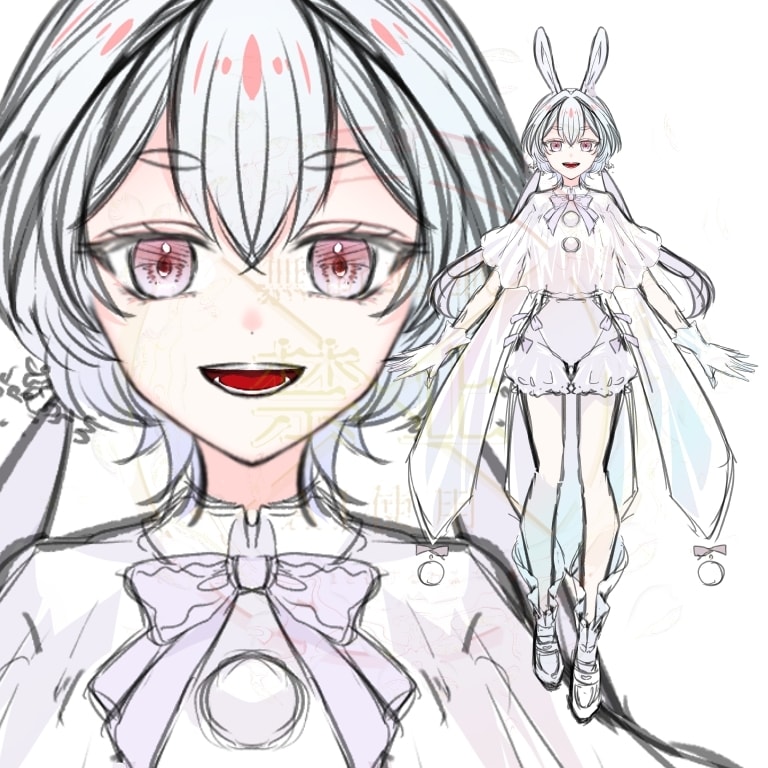 No.4IRIAMスターターセットお届けします 立ち絵、一枚絵、アイコン2種、ヘッダー、ミニキャラ、人物透過 イメージ2