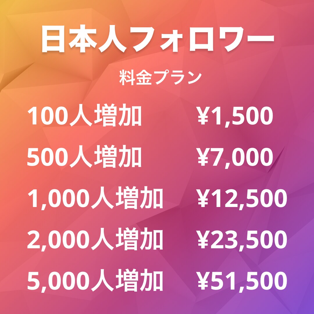 インスタの日本人アカウントのフォロワーを増やします 高品質日本人フォロワー☆スパム無し☆最速当日完了 イメージ3