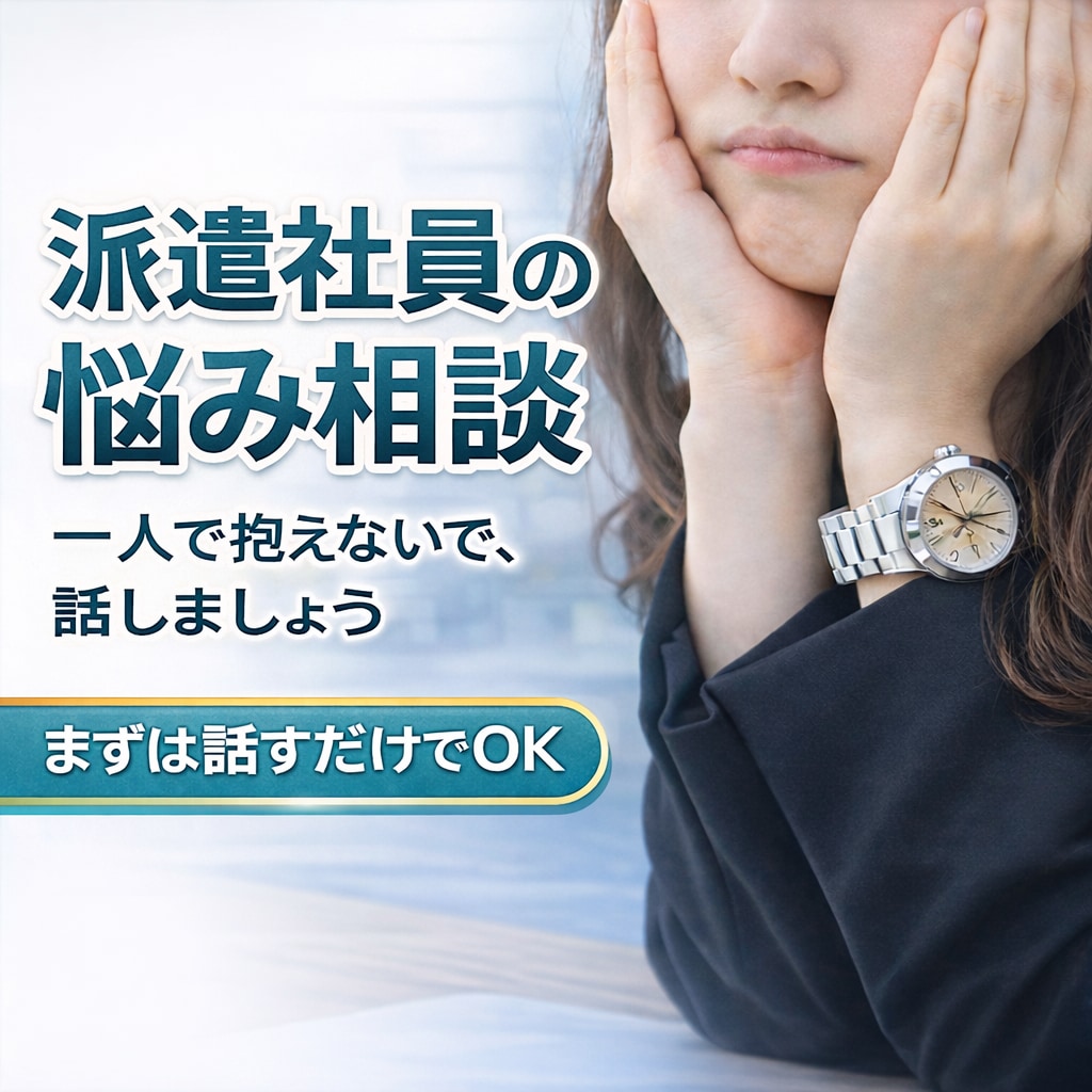 派遣社員として働く方のお悩みを伺います 一人で悩まないで！元派遣社員なのでご安心して話して下さいね イメージ1