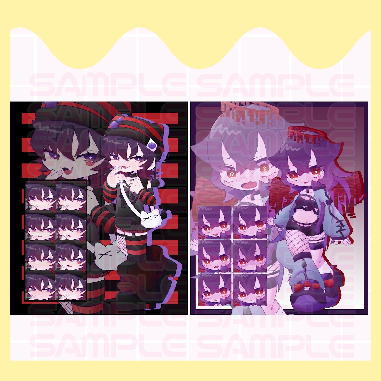 半お任せ形式のデフォルメ立ち絵イラストを描きます お好きな要素を3個お伝え頂きおまかせで作成させて頂きます！ イメージ5