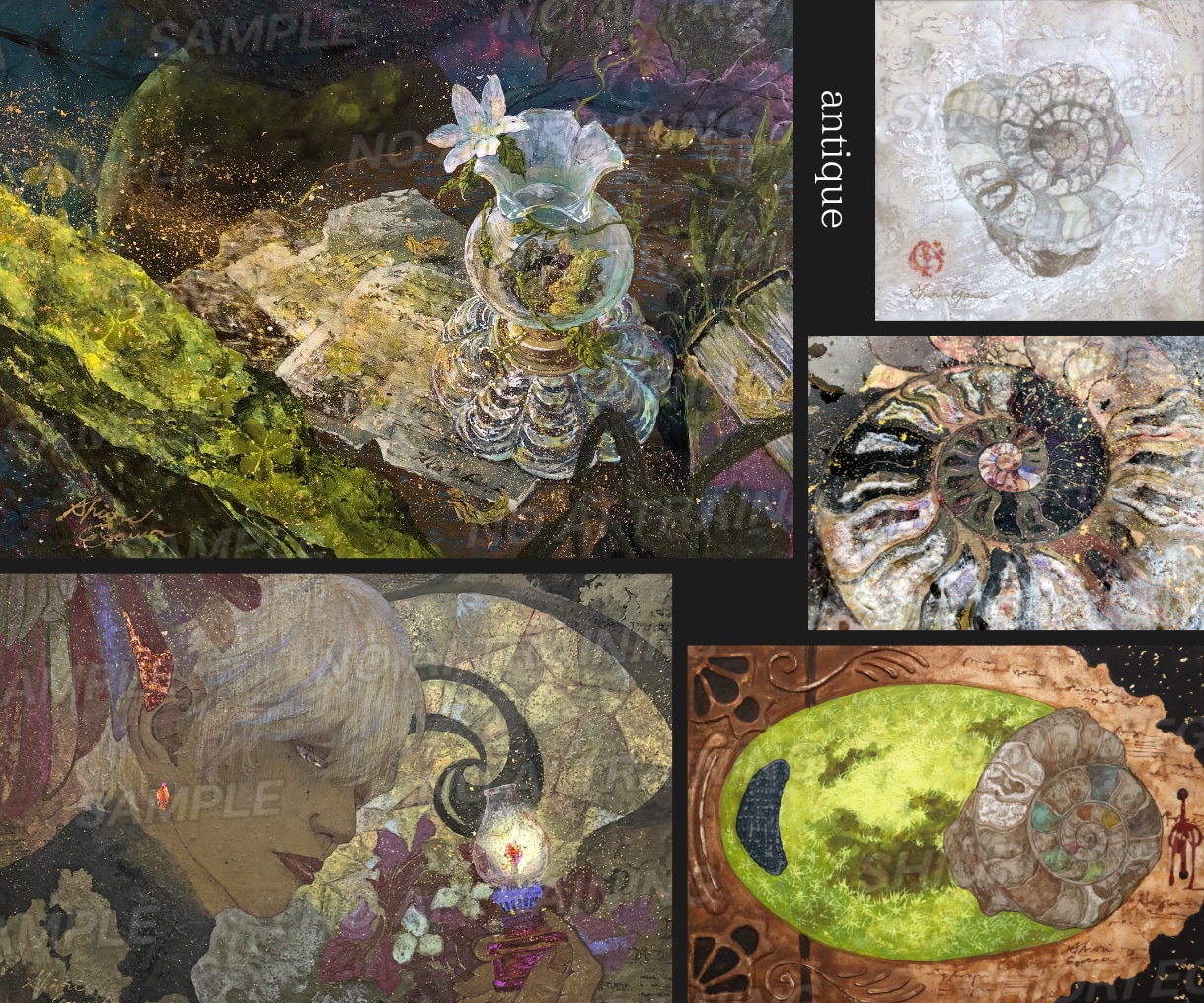 日本画材で手描きする、一点ものの絵画を制作します アナログならではの触れたくなる、豊かな質感の原画をお届け イメージ10
