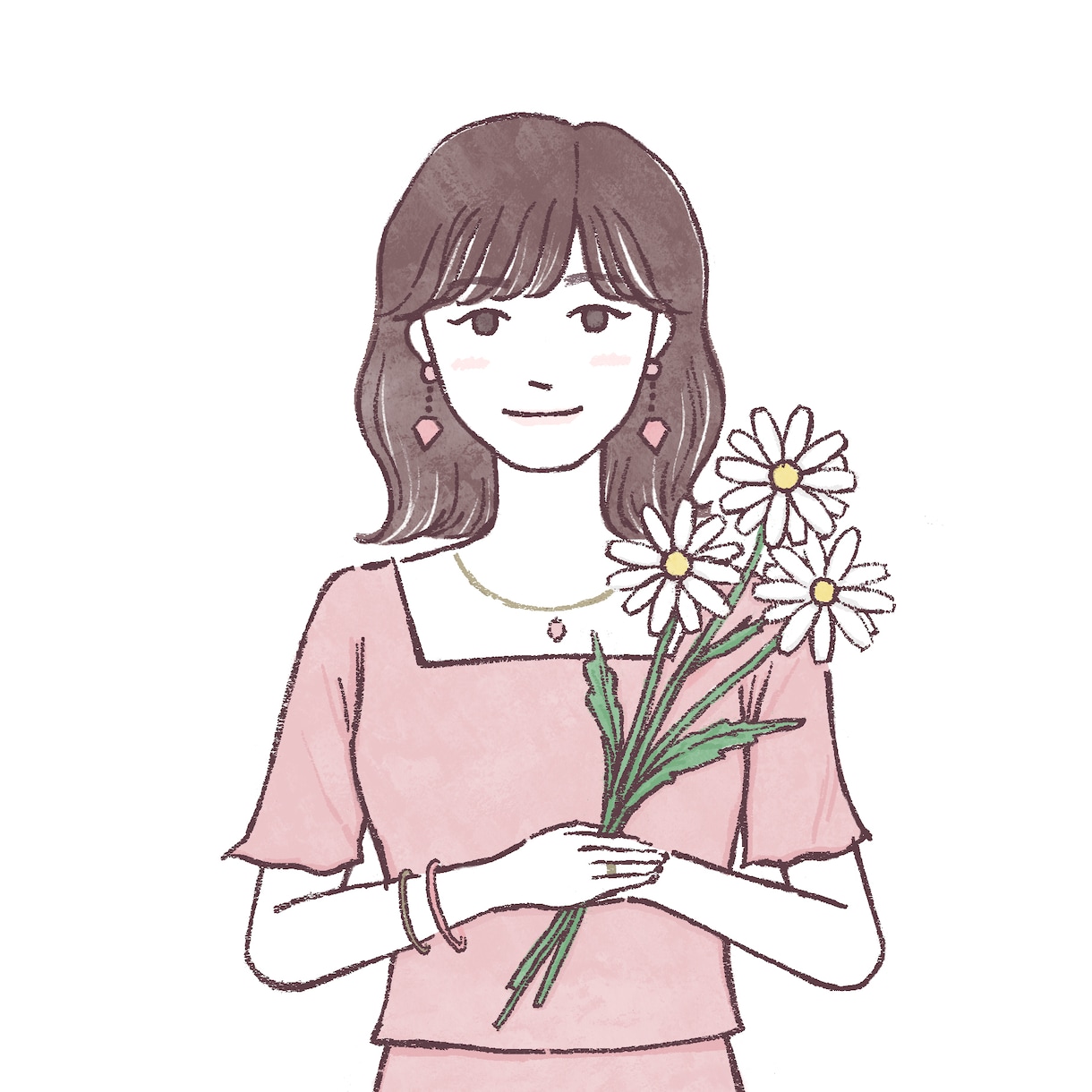 好印象なやさしいアイコンお描きします Instagramやブログのアイコンなどにおすすめです イメージ1