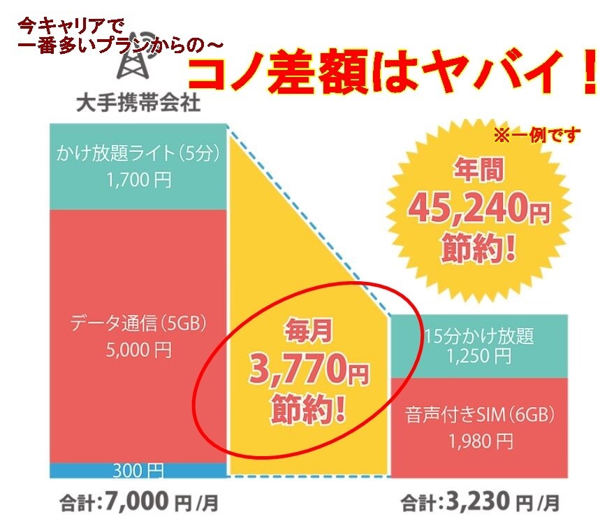 携帯電話会社認定アドバイザーが格安SIM教えます 高いスマホ代を生涯にわたって払い続けると”大損”しますよ イメージ1