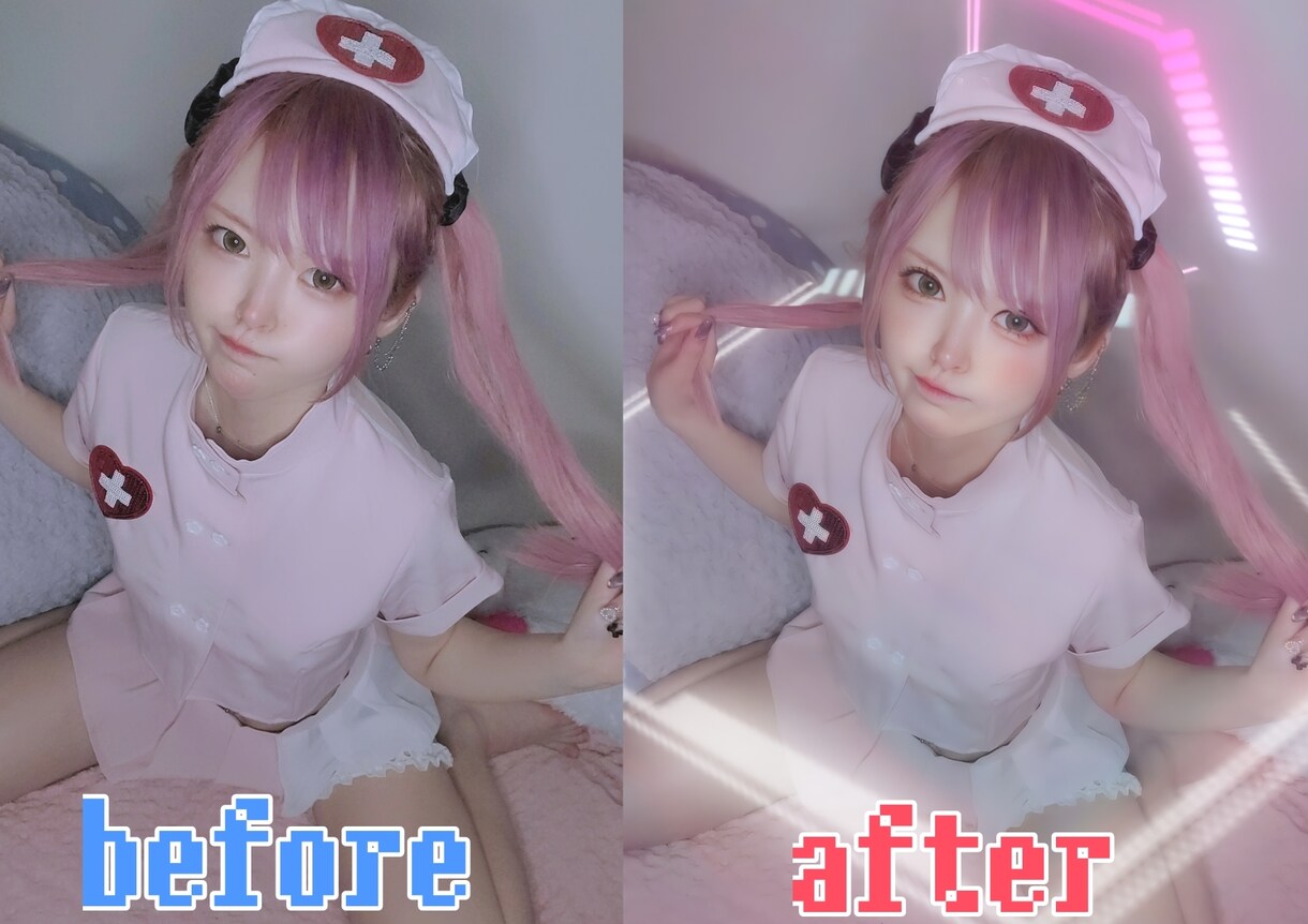 元レイヤーが写真加工(レタッチ)いたします 普通の自撮りもひと工夫で映え写真に！あらゆる要望に対応！ イメージ3