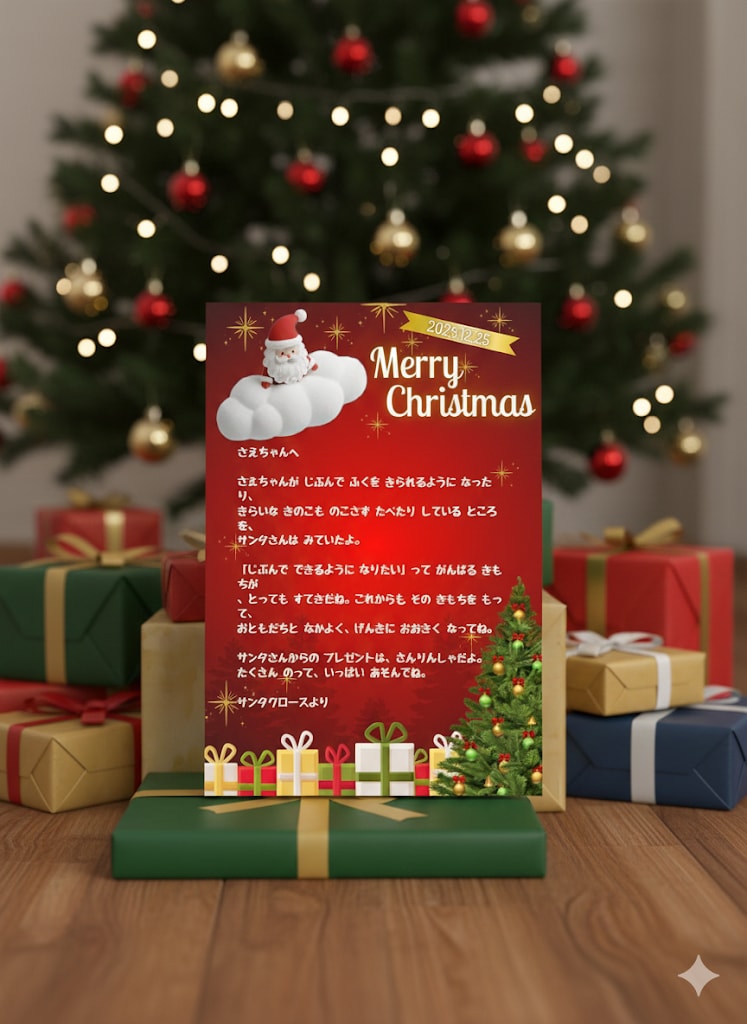 FromサンタさんToお子様の手紙データ作成します クリスマスを利用して、親から子へメッセージを送りませんか？ イメージ7