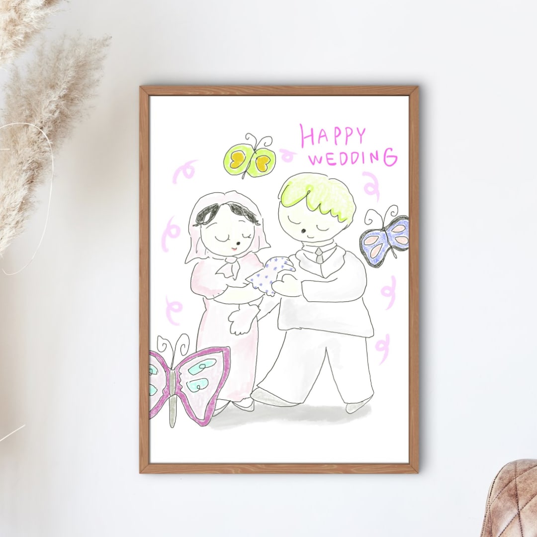ゆるっとかわいいウェルカムボードをお描きします 大切な日を彩る、ゆるっと可愛いウェルカムボードを制作します！ イメージ1