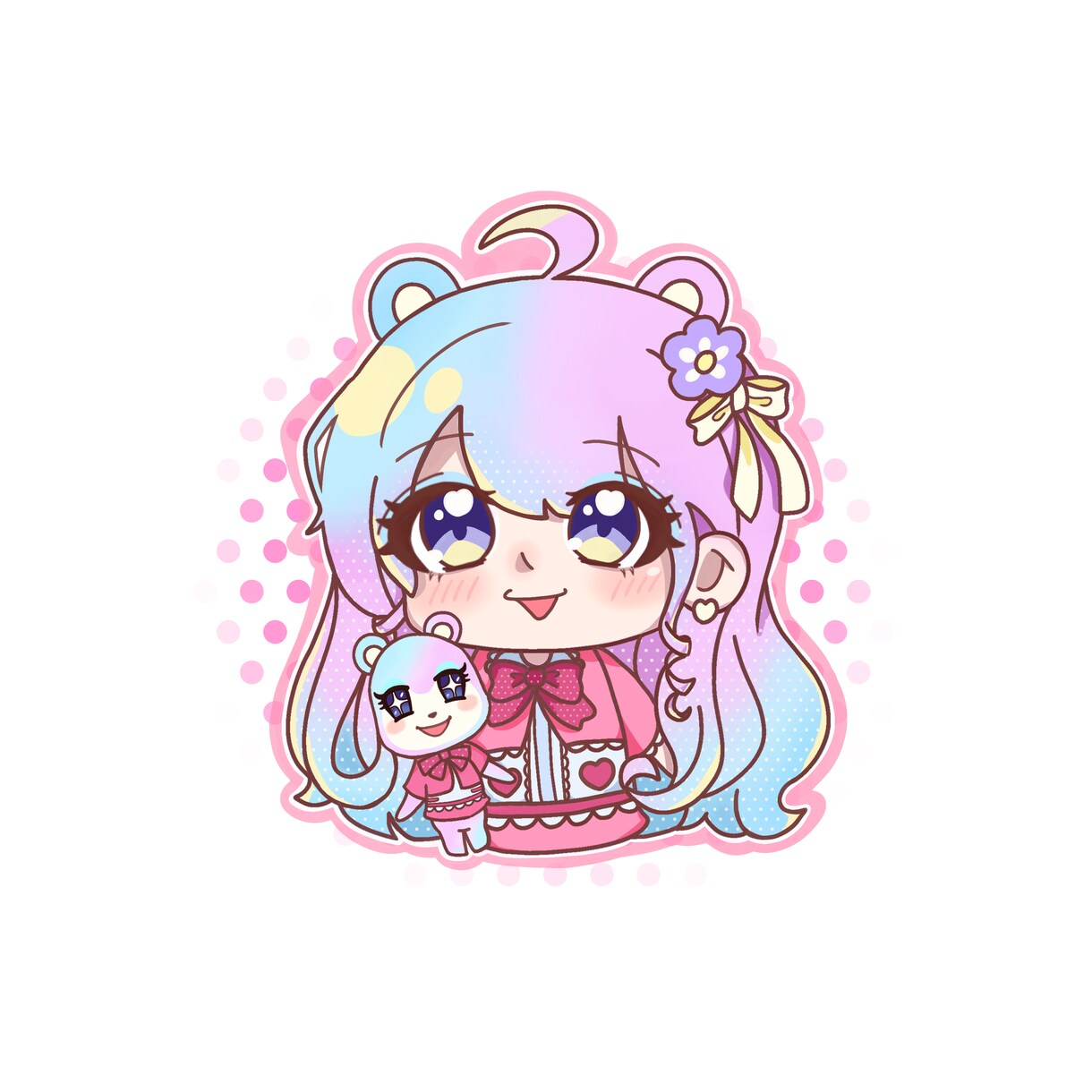 単体ちびキャライラスト描きます かわいいsnsアイコン等をお探しの方へ イメージ1