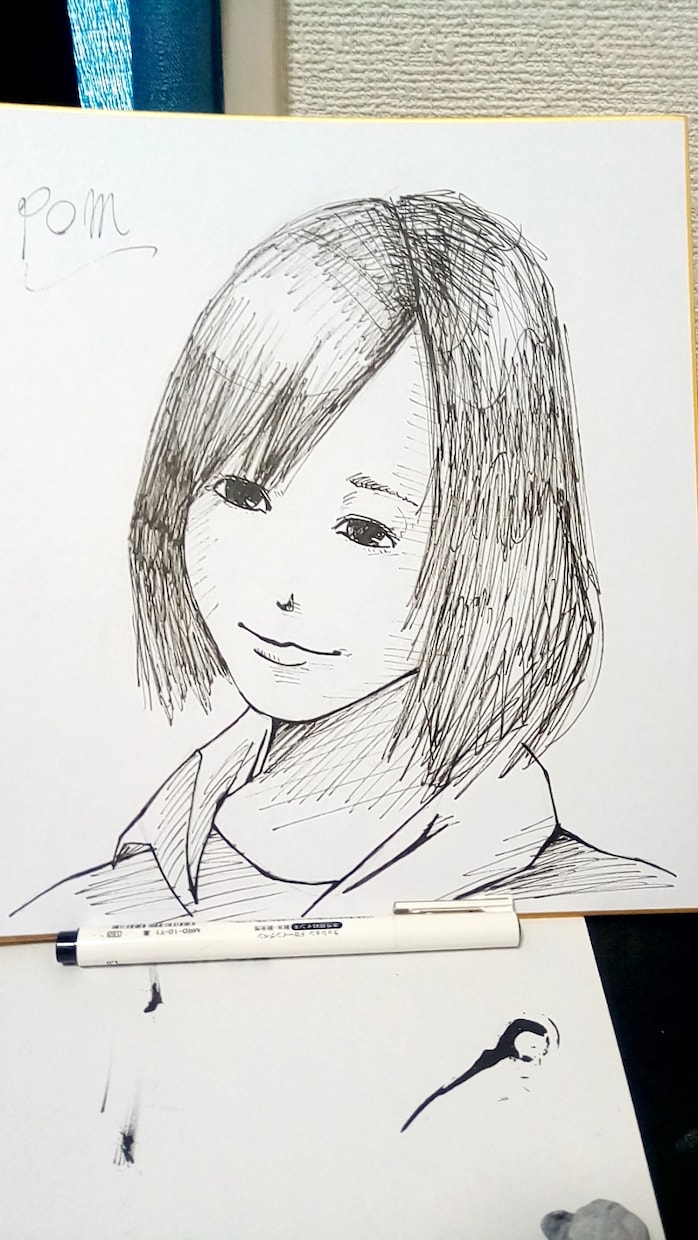 色紙に描きます シンプルな絵 文字も入れます！！ イメージ2