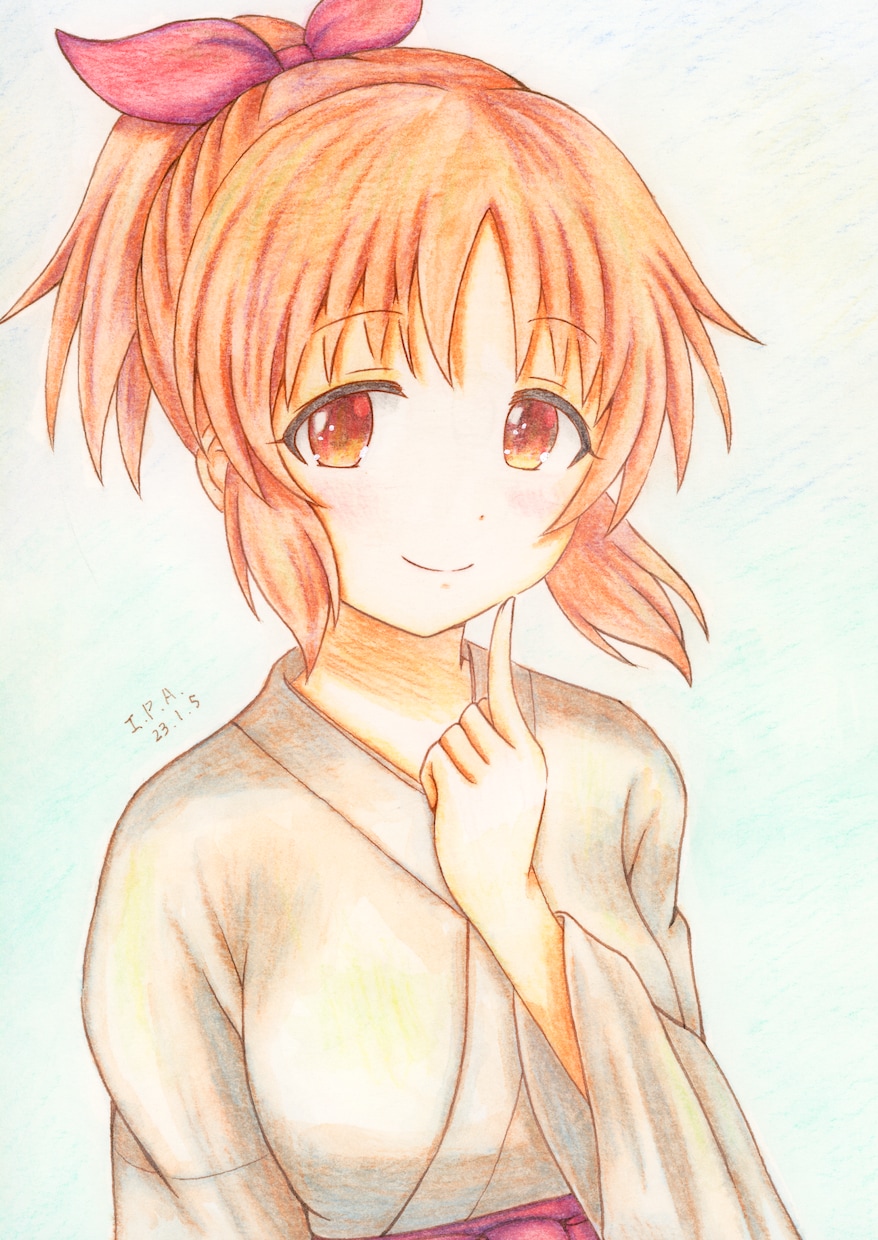 色鉛筆画　　「孫は可愛いな」 色鉛筆画 「孫は可愛いな」 色鉛筆画 「孫は可愛いな」 色鉛筆画 「孫は