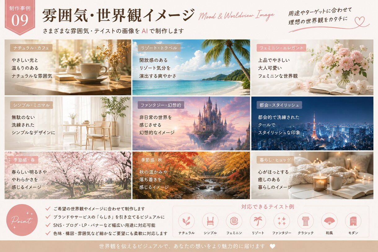 AIでSNS・ブログ・広告画像を制作します 【5件限定】AI画像3枚を1,500円で制作します！ イメージ9