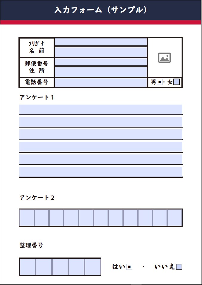 PDFに入力フォームを作成します 既存のPDF、画像に入力フォームを導入しPDF化します。 イメージ2