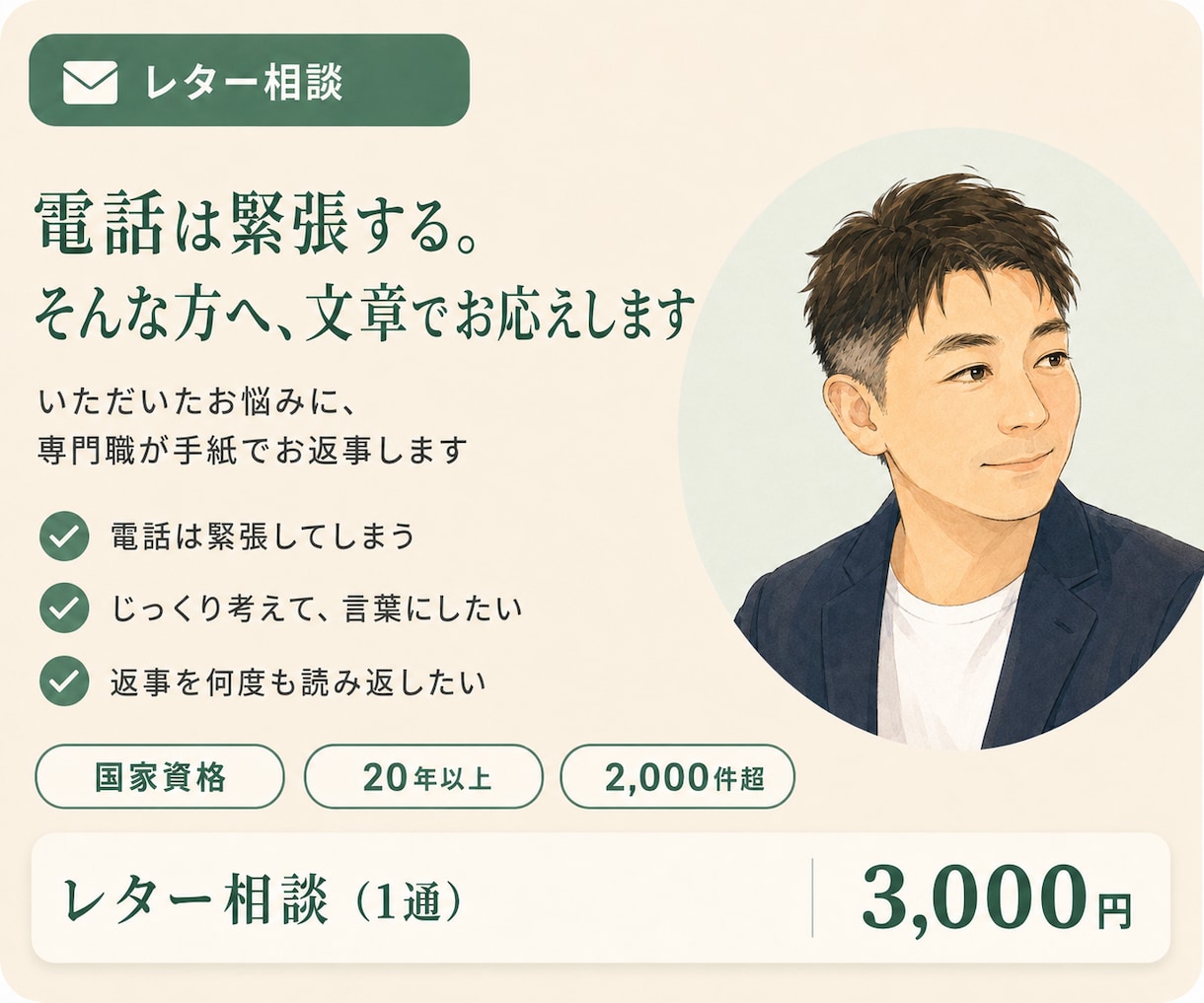依存問題に悩むご家族へ「解決レター」を届けます 20年以上の支援経験から、具体的な一歩を提案します！ イメージ1
