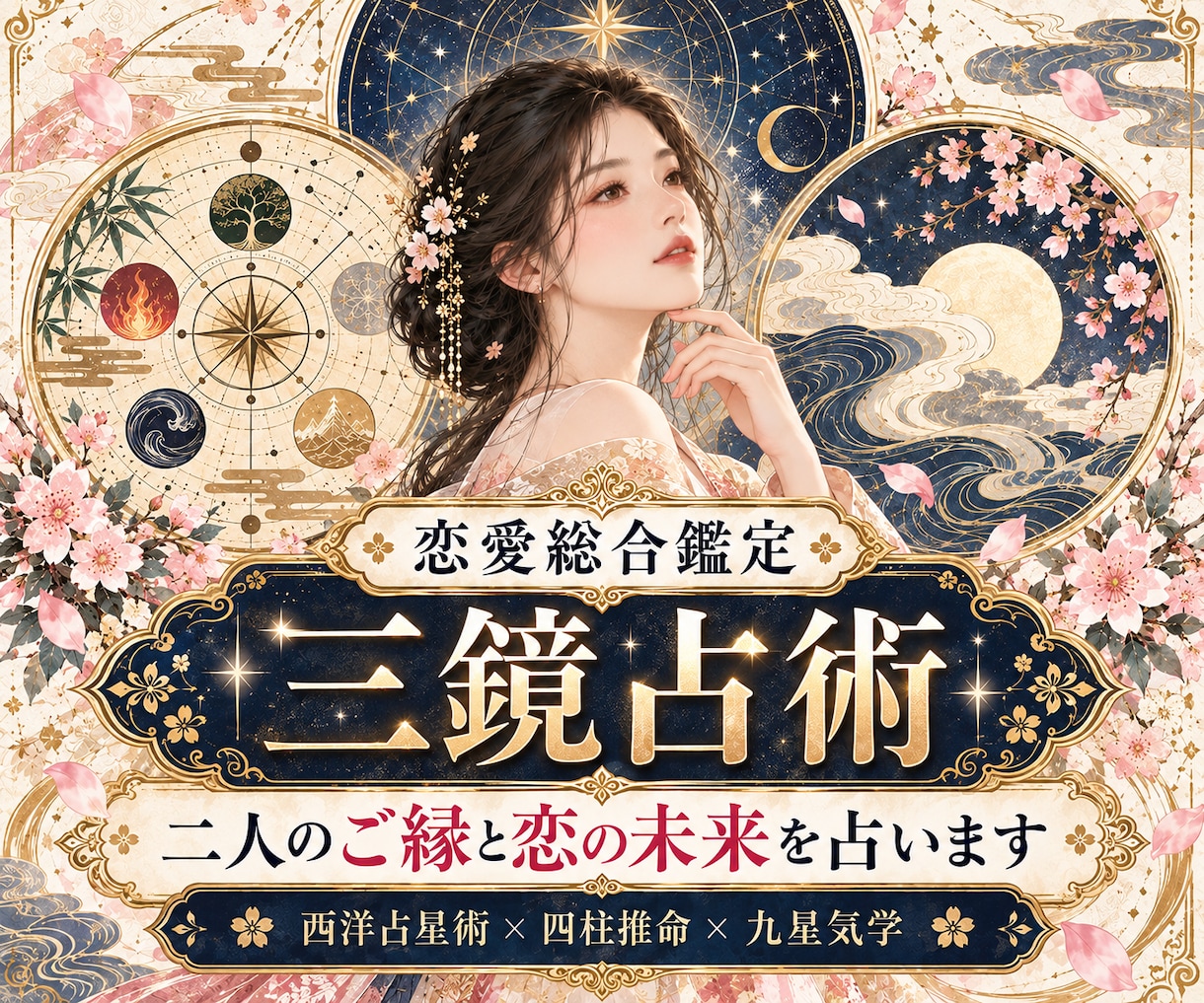 三鏡占術で恋のお悩みを鑑定します 三つの鏡で恋の心・時・道を読み解きます イメージ1