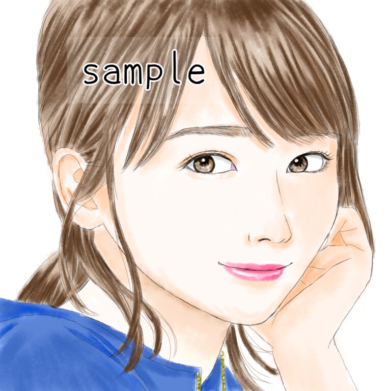 お写真をもとに本格的で綺麗な似顔絵を描きます 水彩風☆アイコンやプレゼントにもおすすめ！ イメージ2
