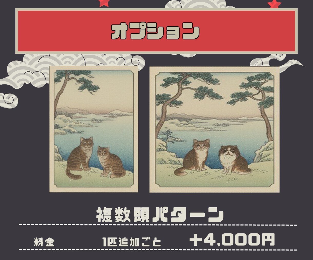 あなたのペットを浮世絵風アートに します デジタル技術で制作するペットのための唯一無二のアート イメージ5