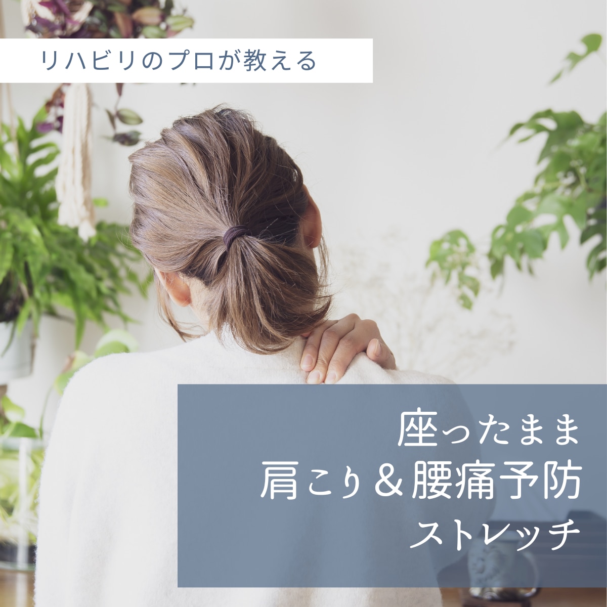 運動嫌い向け！肩こり＆腰痛予防のストレッチ教えます ビデオチャット60分間×4回＋安心の1ヵ月サポート イメージ1