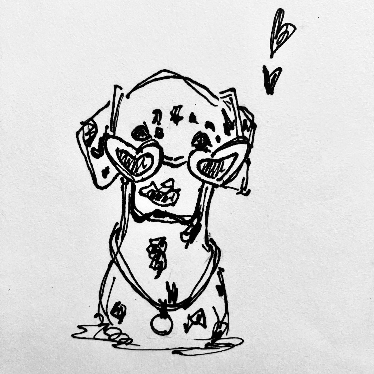 ゆるくて可愛いペットイラスト描きます ラフで愛着のある1枚をお届けします。 イメージ2