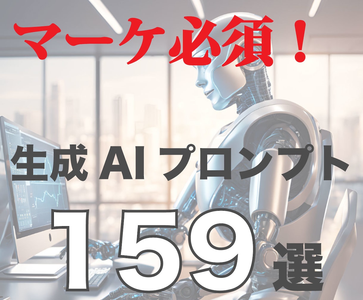 マーケ必須！159の生成AIプロンプトを販売します マーケコンサルおすすめプロンプトでマーケ力アップ！即実践可能 イメージ1