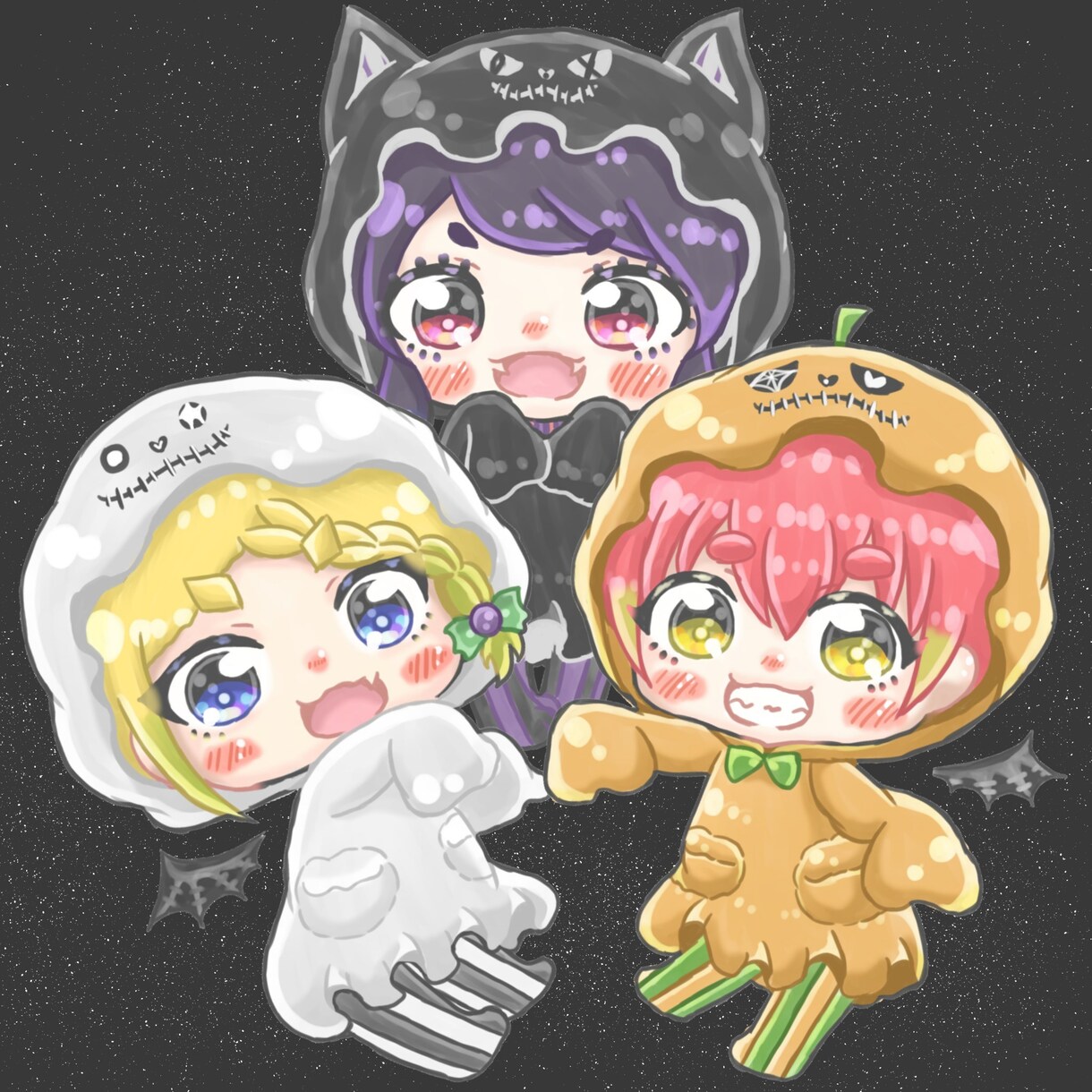 ぷにぷにしたキラかわなミニキャラを描きます ついつい目を惹かれる絵を目指しています☆ イメージ4