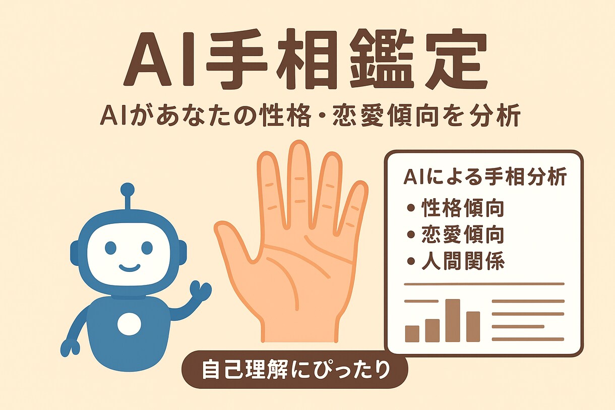 AI手相鑑定  性格・恋愛傾向をAIが読み解きます 魅力・恋愛タイプを分析！科学×占いの新感覚診断 イメージ1