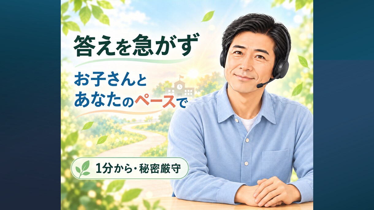 発達特性・不登校に悩む親御さんのお話を聴きます 学校に行けない苦しさも子育ての迷いも受け止めます イメージ5