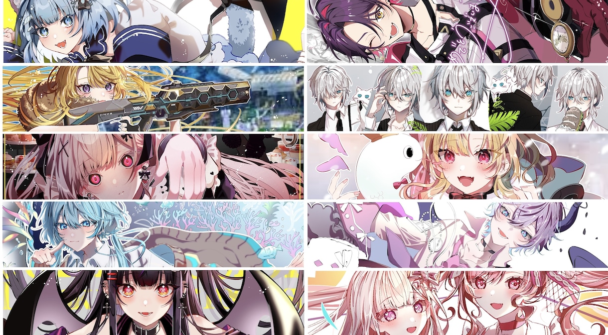 Vtuber様の動画内イラスト制作します 男女対応可。目を惹くイラストにします！ イメージ1
