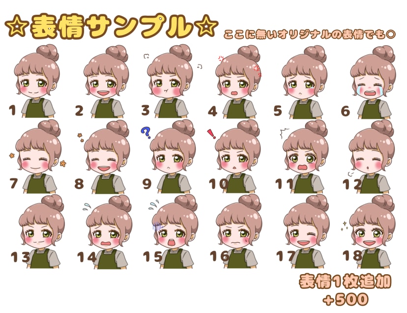SNSなど吹き出しにピッタリ！表情アイコン描きます ブログの吹き出しやインスタなどの挿絵に使える表情アイコン❁︎ イメージ2