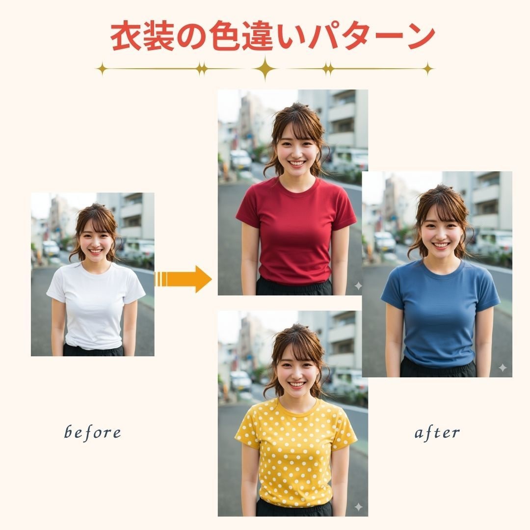 競合と差別化！モデル合成・色変え・背景差し替えます 「同じ画像ばかり…」を卒業！売れる商品画像に変身 イメージ7