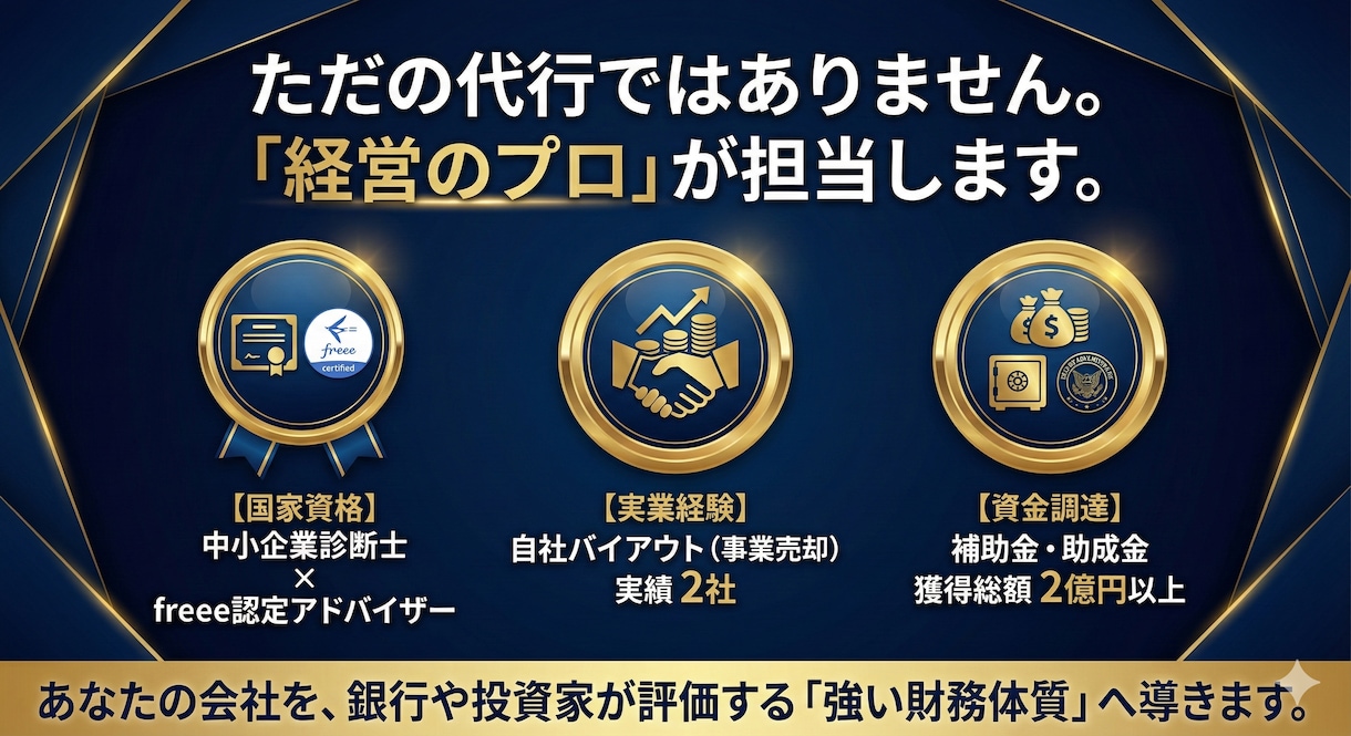 1ヶ月伴走！freeeを「経営の武器」に変えます 診断士・2社売却プロがサポート！設定から管理会計化までお任せ イメージ2