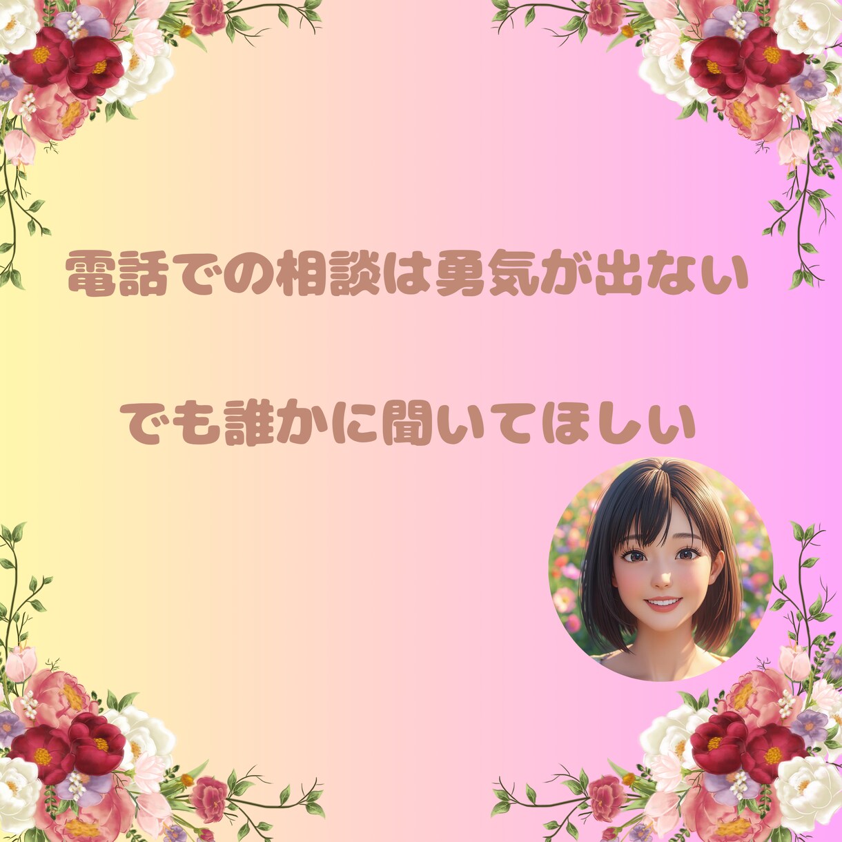 チャットで気軽にお悩み相談☆すべてを受けとめます 良い悪いで判断しない私だから聞けるお悩みやお話があります！ イメージ2