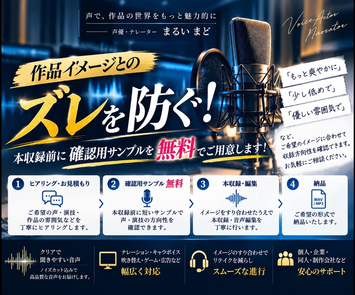NHKラジオドラマ主演☆作品を彩る声をお届けします 求める『理想の声』が、この中にあります。 イメージ2