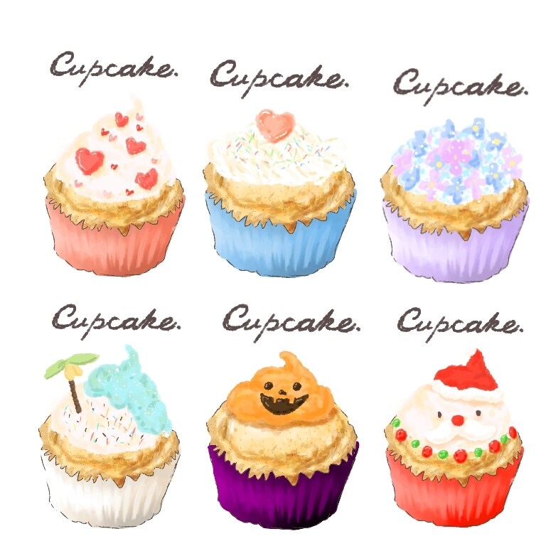 あなたのイメージをカップケーキイラストにします 生年月日からイメージをもらいカップケーキのイラストにします。 イメージ2