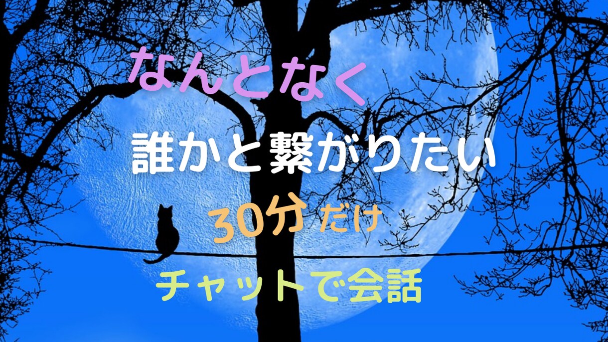 夜に30分チャット♩アメリカからお話聴きます 深夜でも朝方でも！気軽になんでもお話しくださいね イメージ1