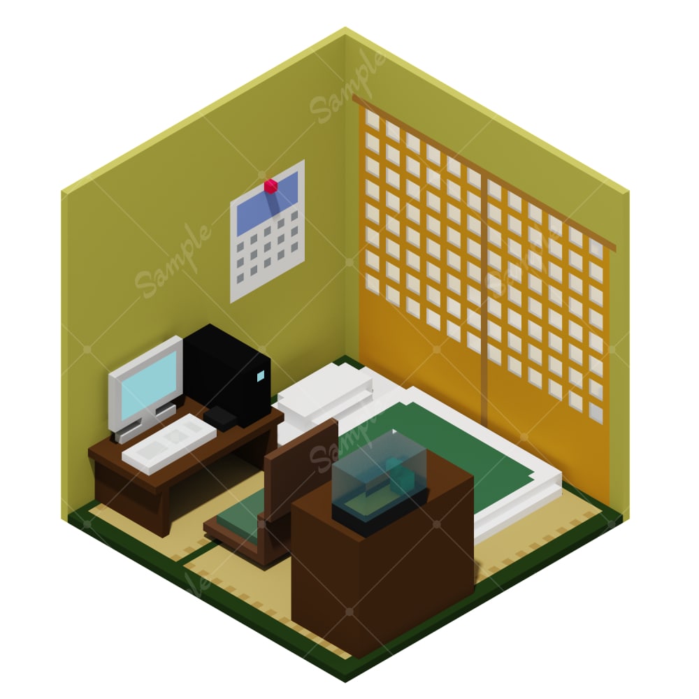 ちいさなおへやデザインします 40*40*40のブロックでできた、小さなお部屋。 イメージ5
