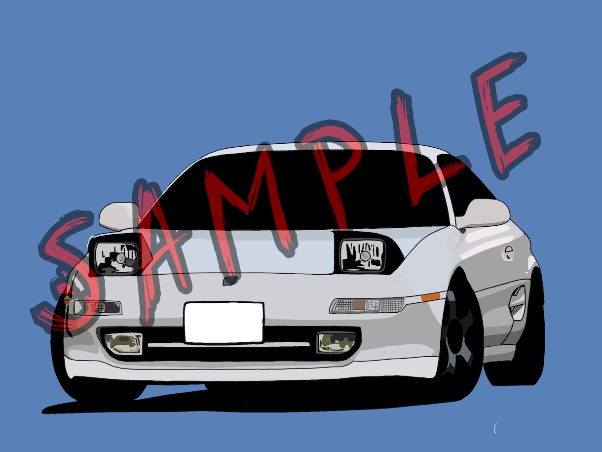 大切な車の写真をオリジナルイラストに仕上げます 模写ベースで、愛車をかっこよくイラスト化します！ イメージ2