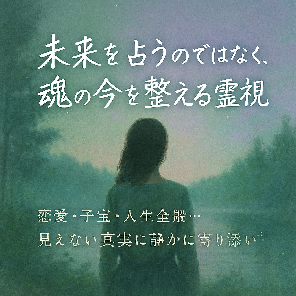 子宝や人生・恋愛全般まで特殊な霊視で鑑定します あなたの魂に深くアクセスし、本質を見極める霊視を鑑定します イメージ1