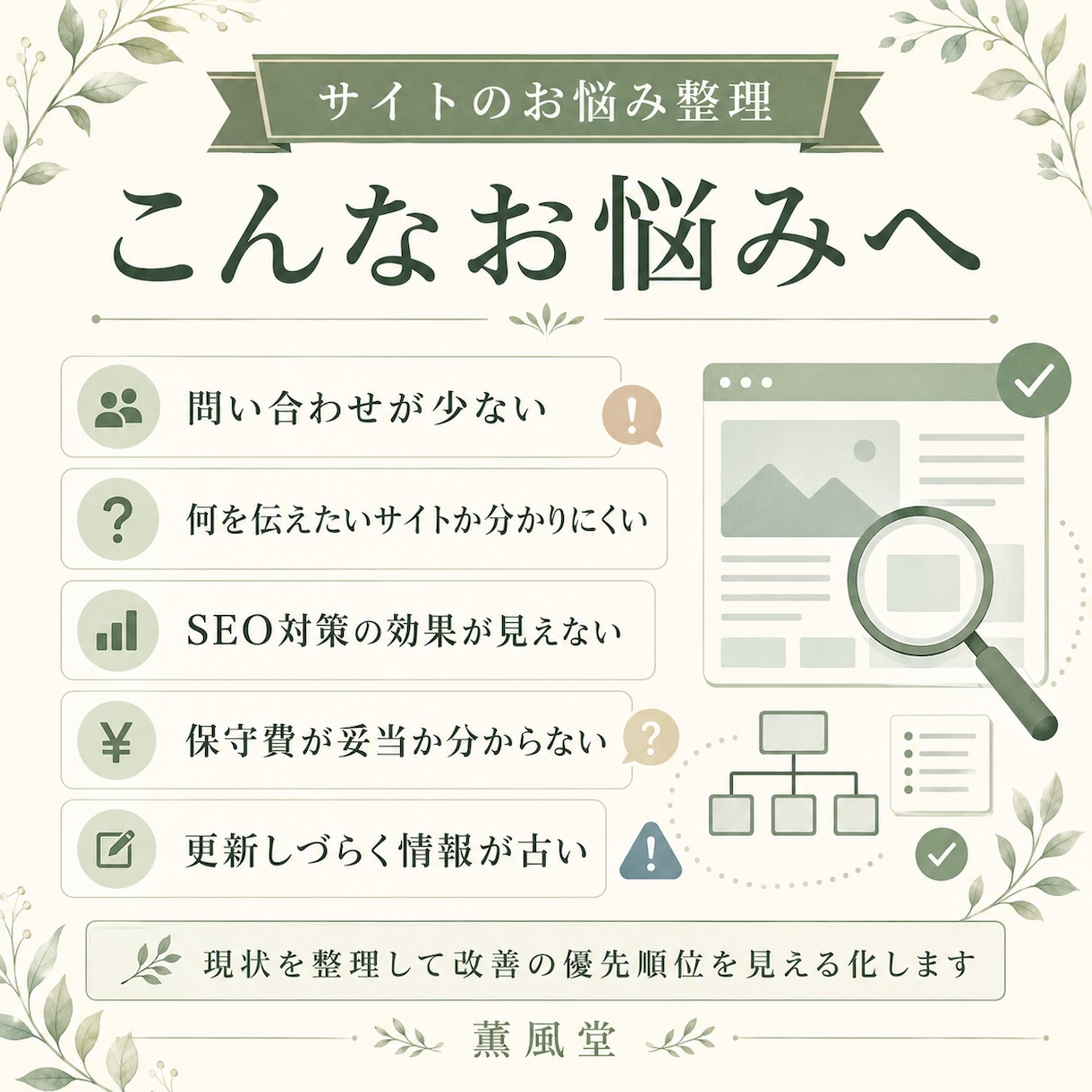 Webサイトの導線・文章・SEOを診断します 目的に合うサイトか、第三者目線で評価します イメージ2