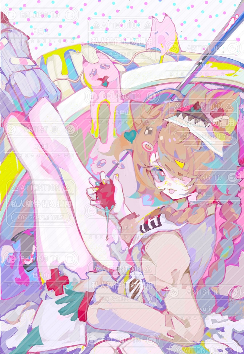 超可愛い女の子のイラストを描きます 明るくてカラフルな色使いが得意です。）））） イメージ2