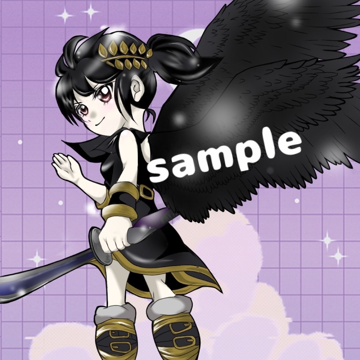 二次創作.ゲーム自キャラアイコン・ヘッダー描きます MMOやSNSの自キャラ、ツーショットイラストお任せ下さい♡ イメージ5